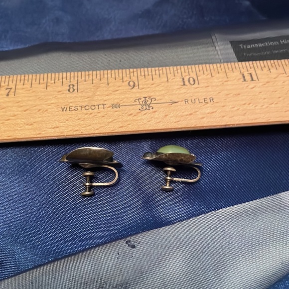 Antique Indian stone earrings - Picture 2 of 3